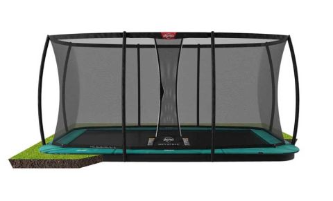BERG Ultim Champion FlatGround 16ft Green & Safety Net DLX XL