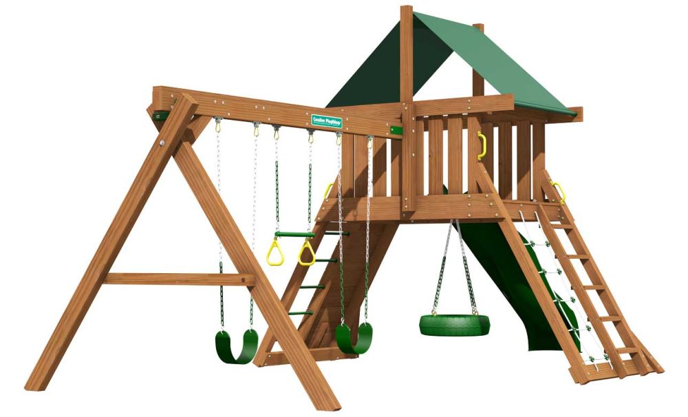 Amazon.com: Creative Playthings Spring Hill Wooden Swing Set