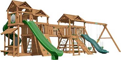 Bridgehampton Premium Pine Swing Set Playset