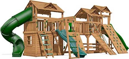 Bridgehampton Premium Pine Swing Set Playset
