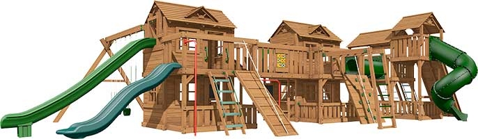 Bridgehampton Premium Pine Swing Set Playset