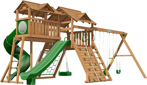 Manchester Premium Pine Swing Set Playset