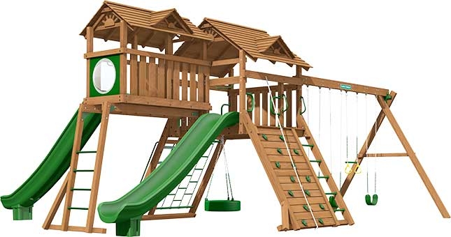 Manchester Premium Pine Swing Set Playset
